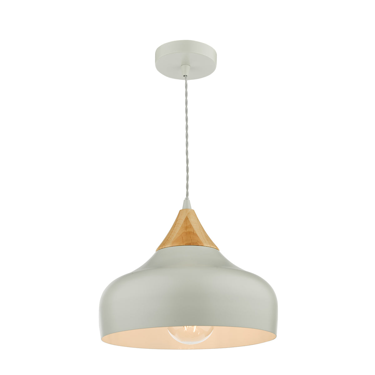 Dar Gaucho Single Pendant Grey And Wood