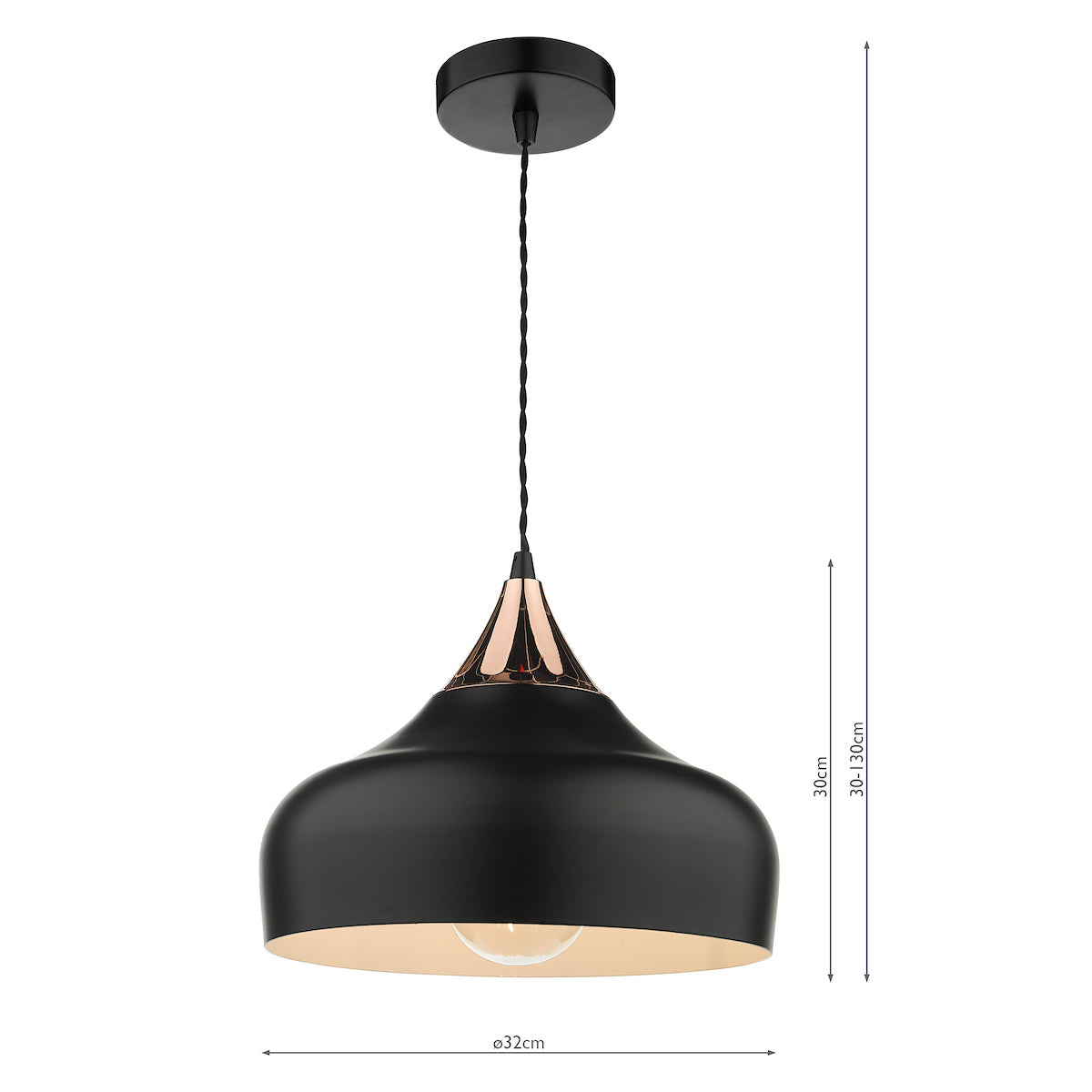 Dar Gaucho Single Pendant Black And Copper