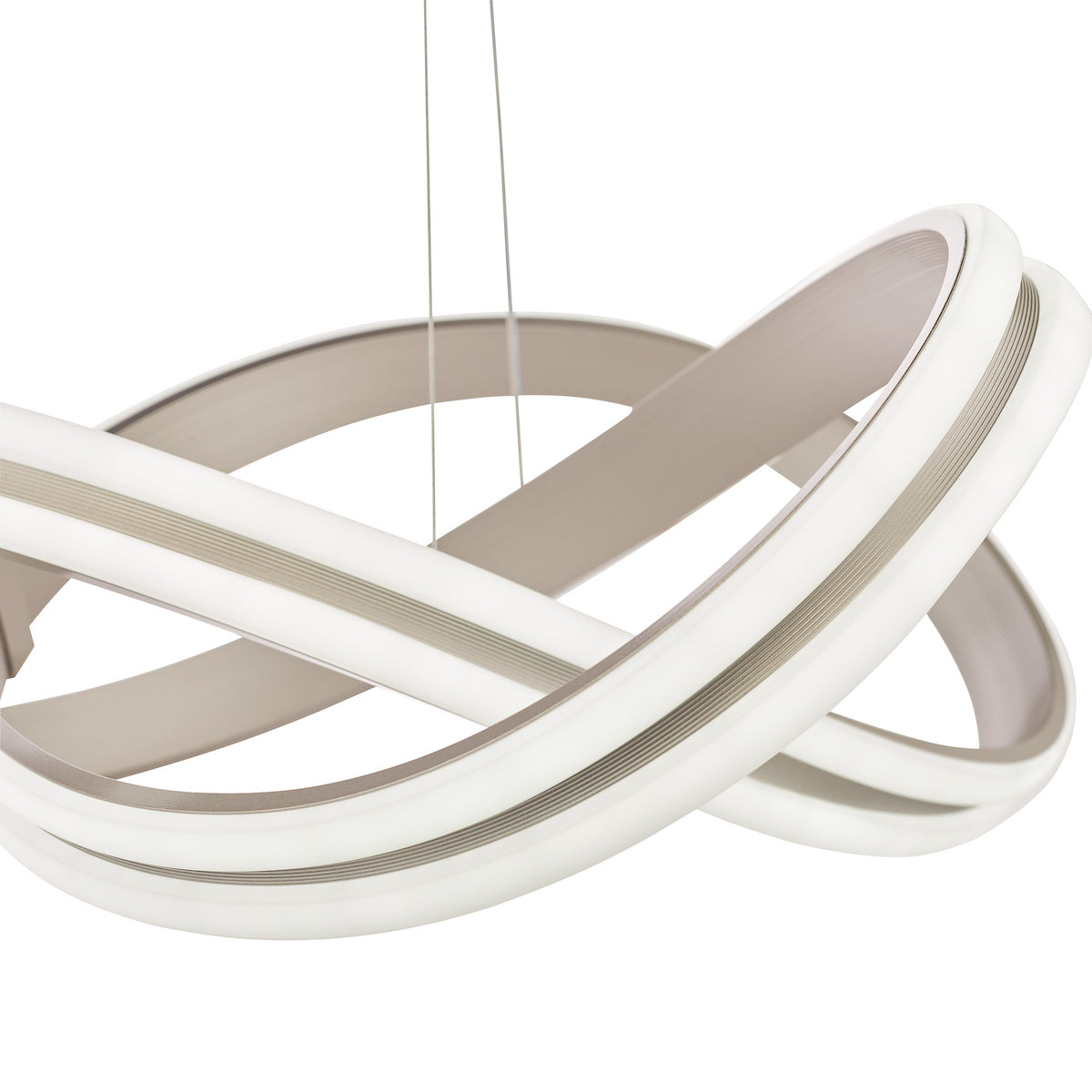 Dar Gavino Pendant Brushed Silver LED
