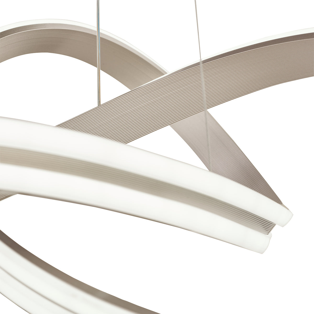 Dar Gavino Pendant Brushed Silver LED