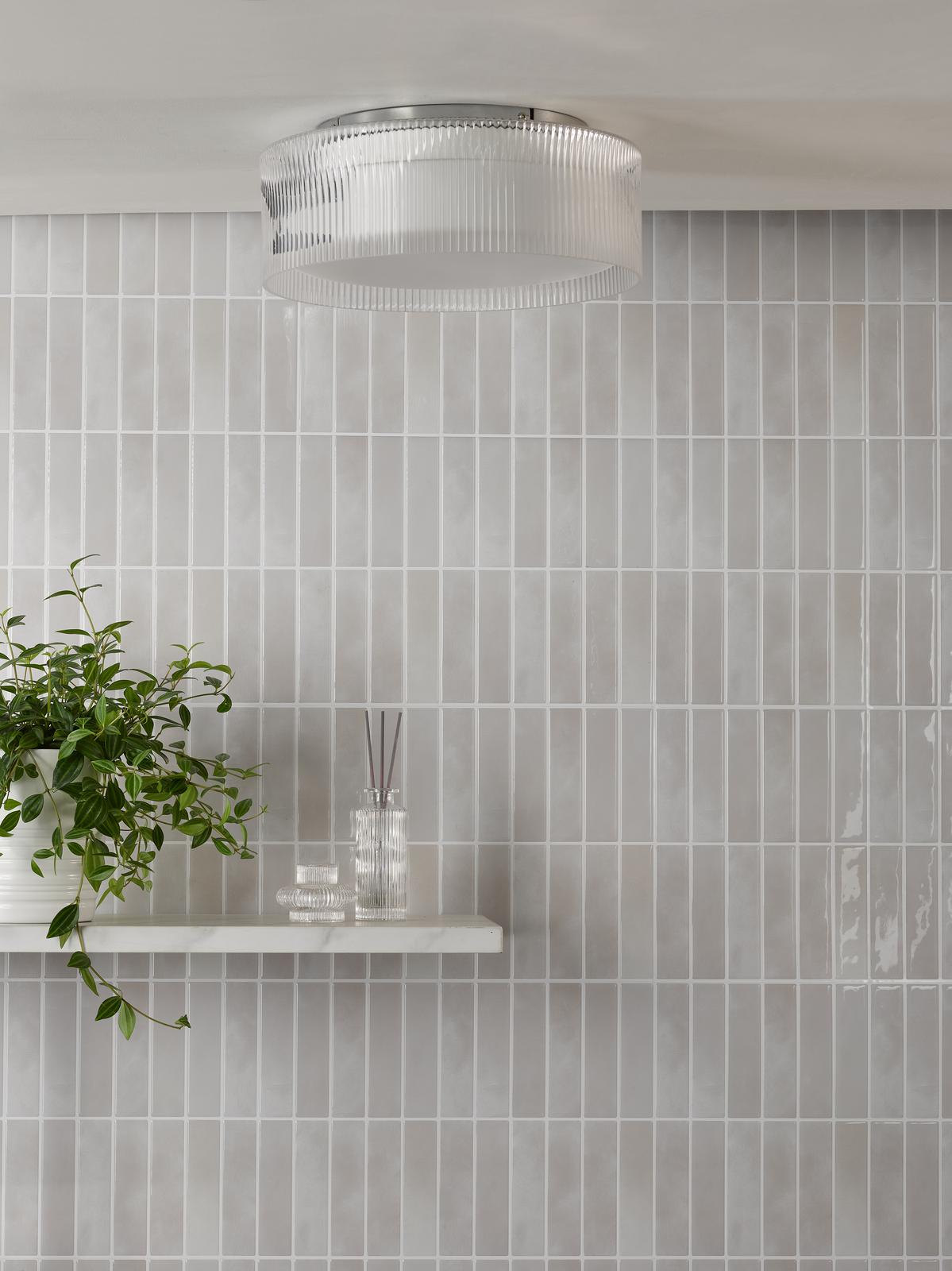 Dar Geryon 3 Light Bathroom Ceiling Light Polished Chrome and Ribbed Glass IP44