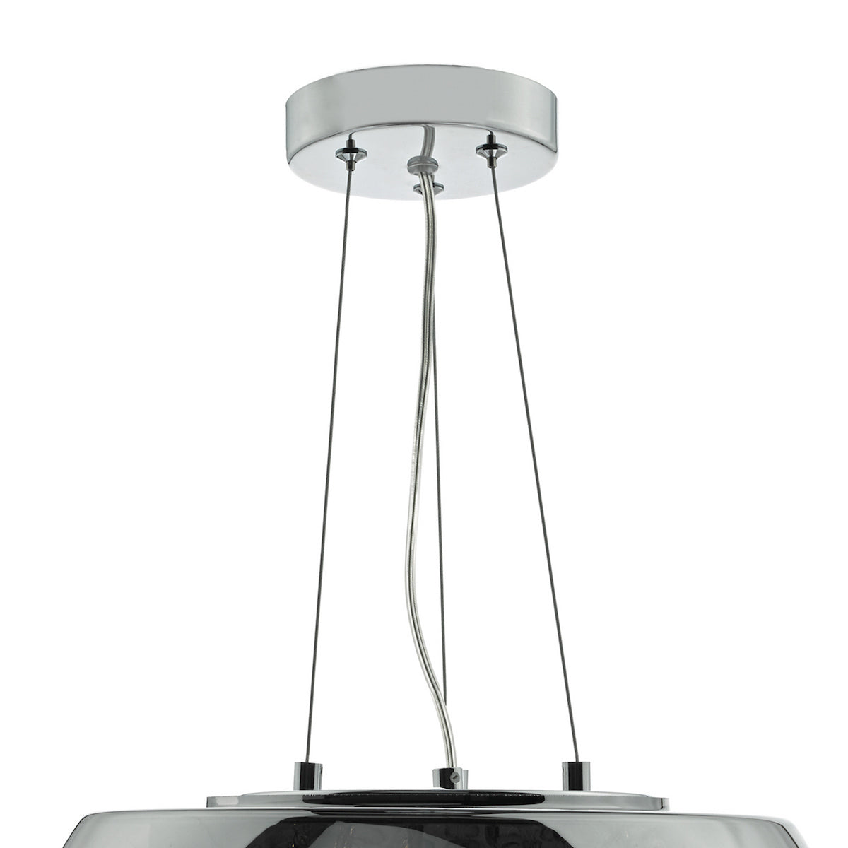 Dar Giselle 5 Light Pendant Smoked & Clear Glass