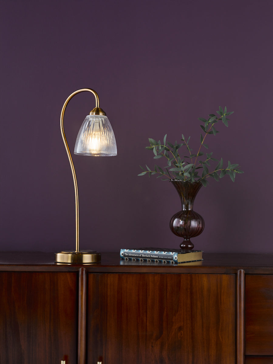 Dar Glynis Table Lamp Antique Bronze