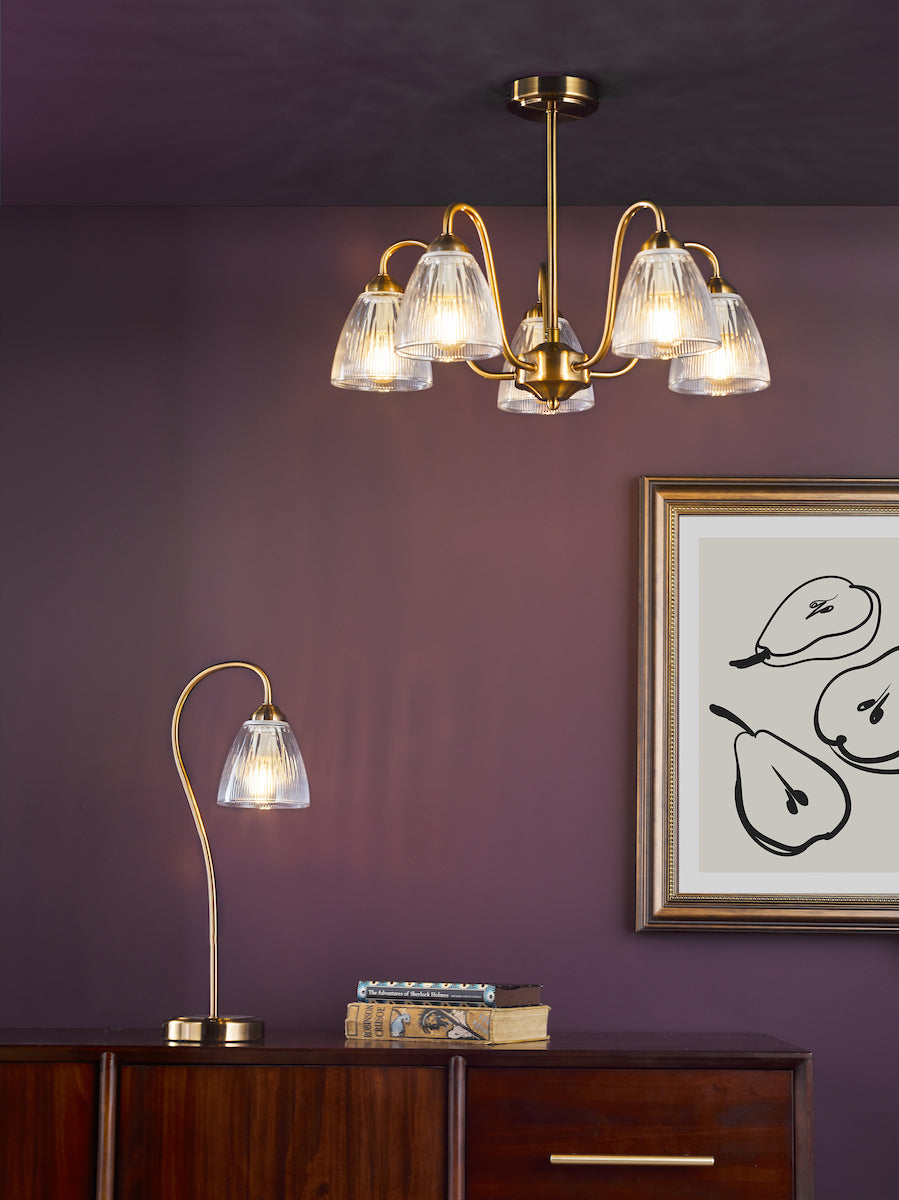 Dar Glynis Table Lamp Antique Bronze