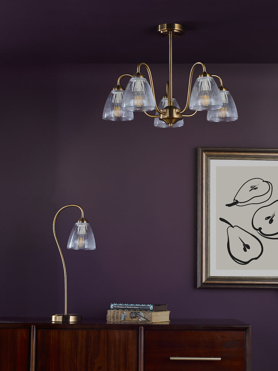 Dar Glynis Table Lamp Antique Bronze