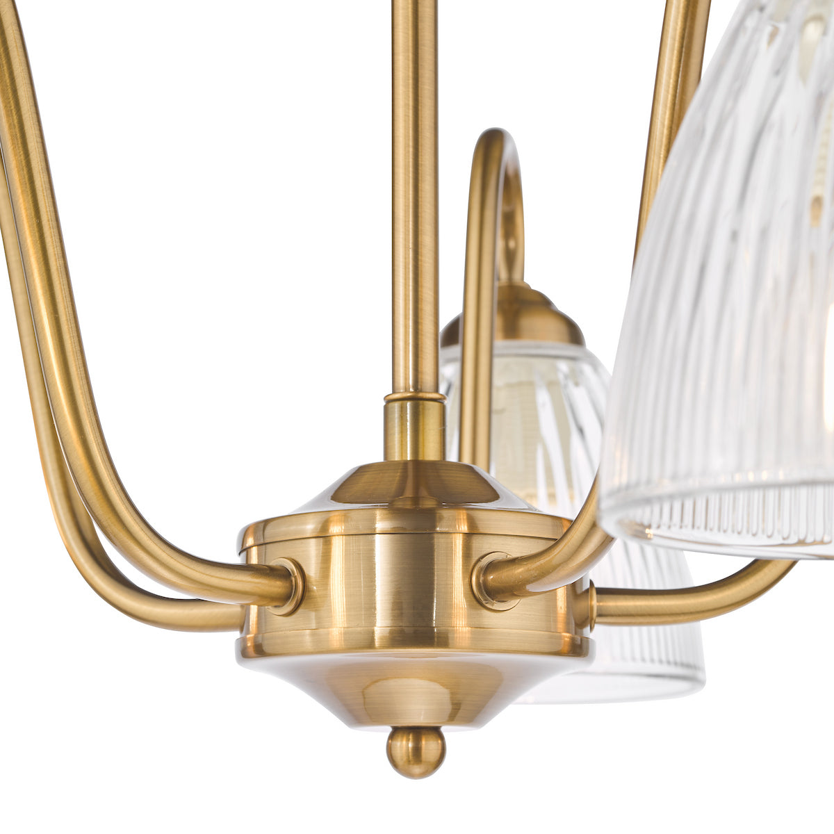 Dar Glynis 5 Light Semi-Flush Brushed Bronze