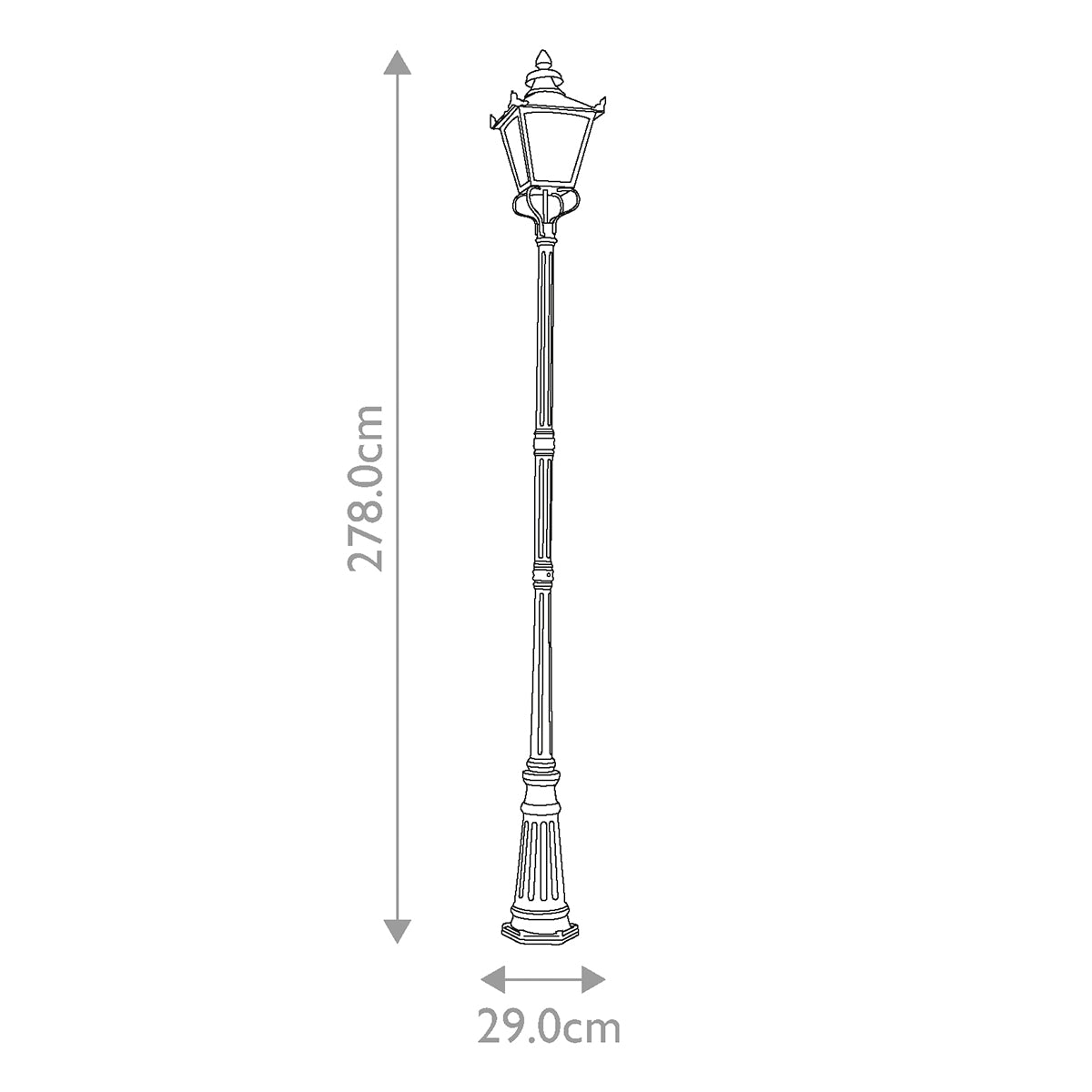 Elstead Grampian 1 Light Lamp Post