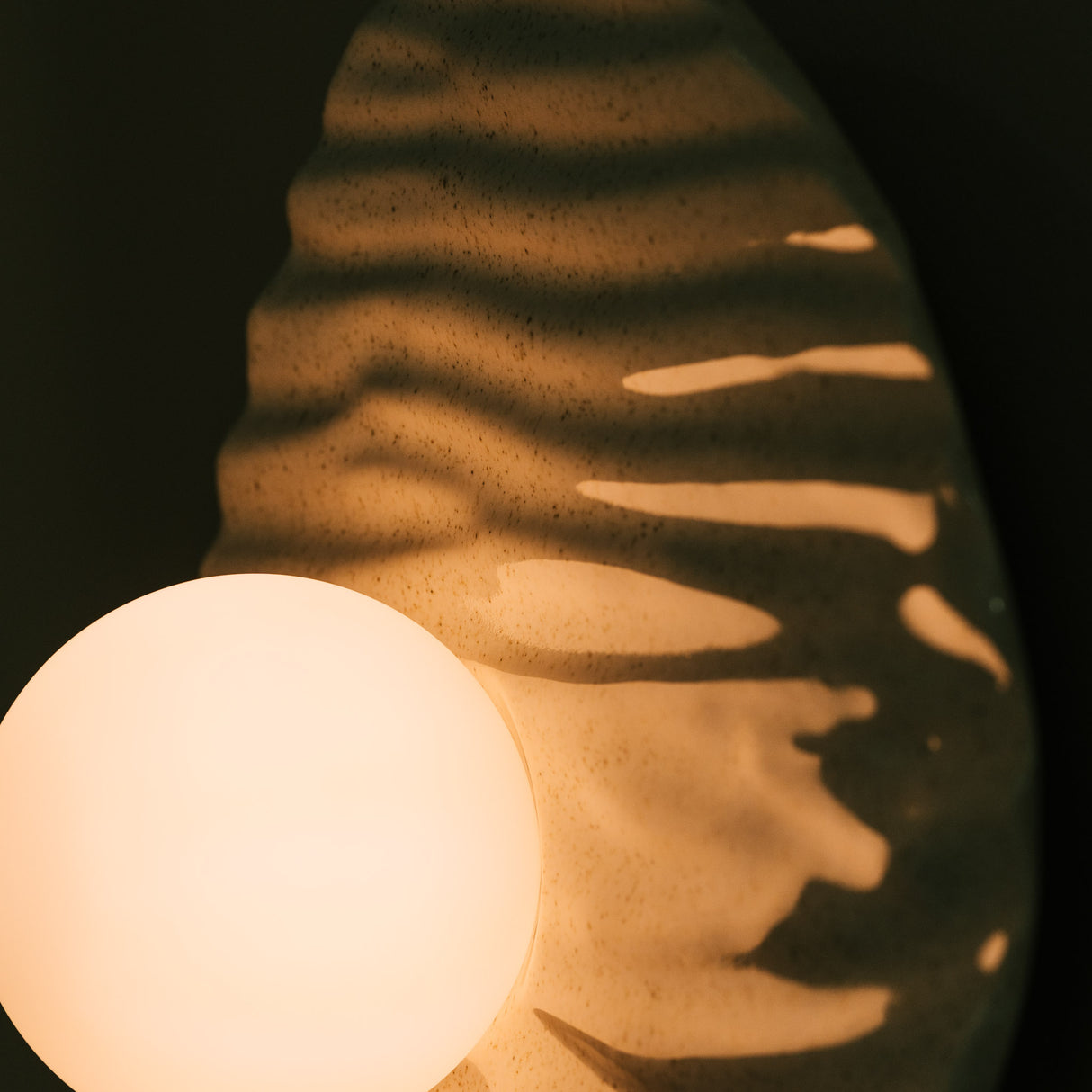 Studio Haran Towan Wall Light in Ceramic and Oak