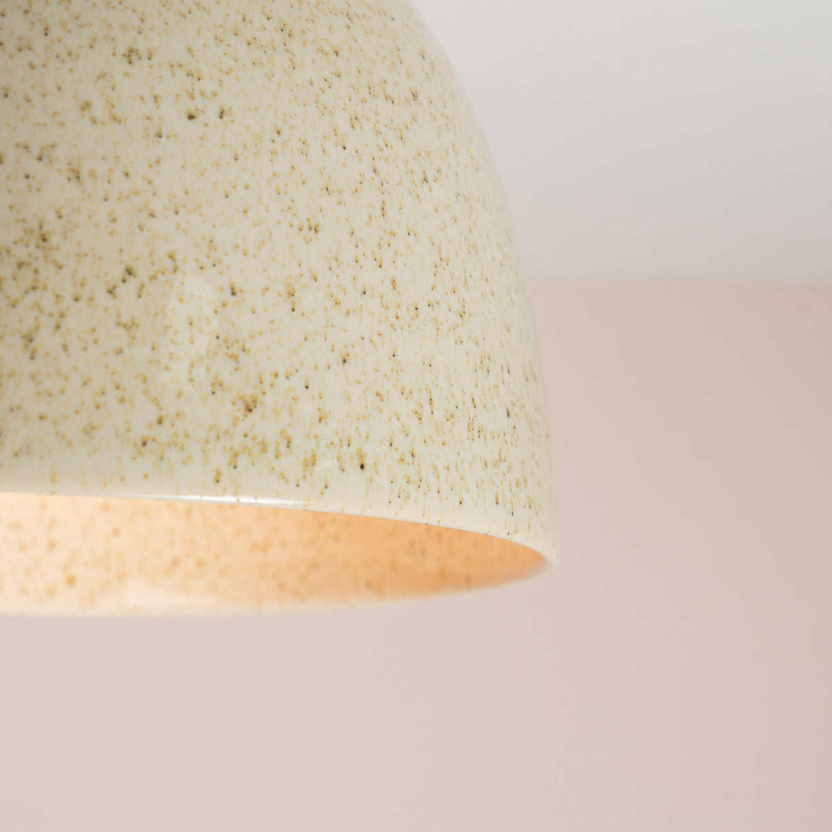 Studio Haran Element Flush Ceiling Light in Ceramic and Oak