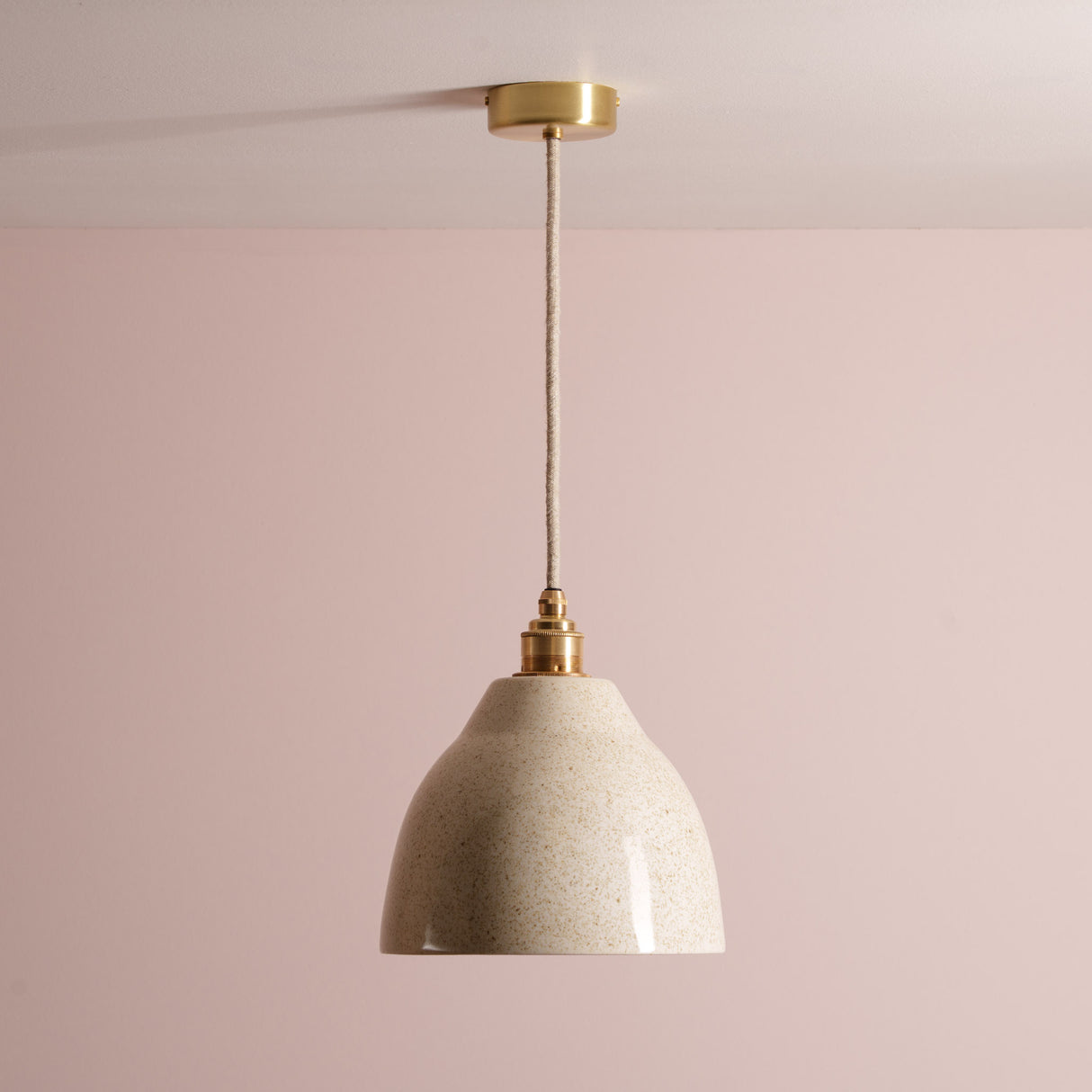 Studio Haran Element Pendant Light in Ceramic and Brass/Nickel
