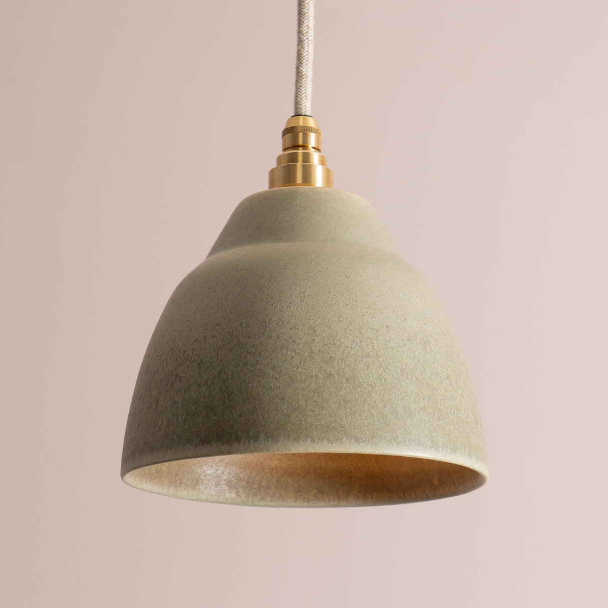 Studio Haran Small Element Pendant Light in Ceramic and Brass/Nickel