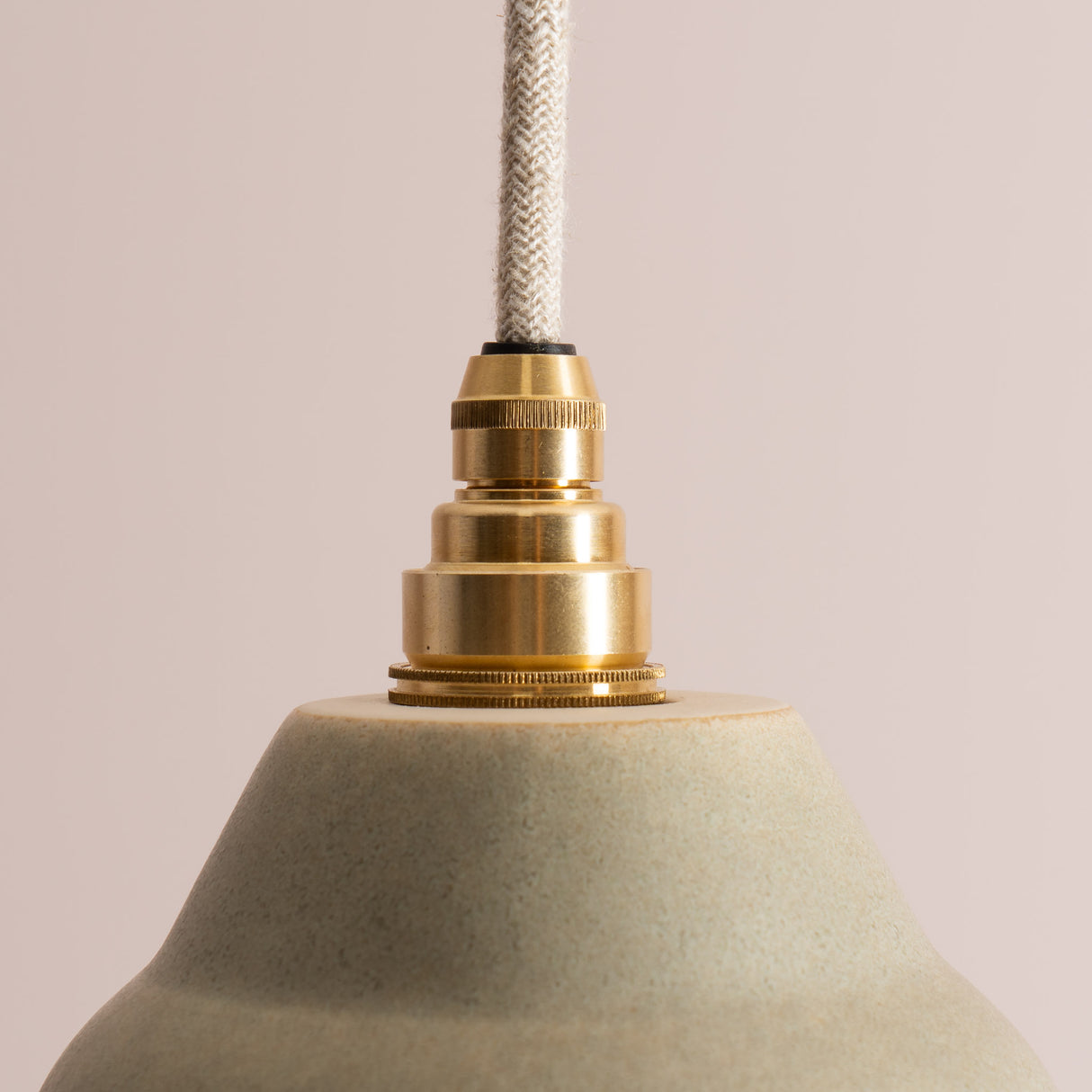 Studio Haran Small Element Pendant Light in Ceramic and Brass/Nickel
