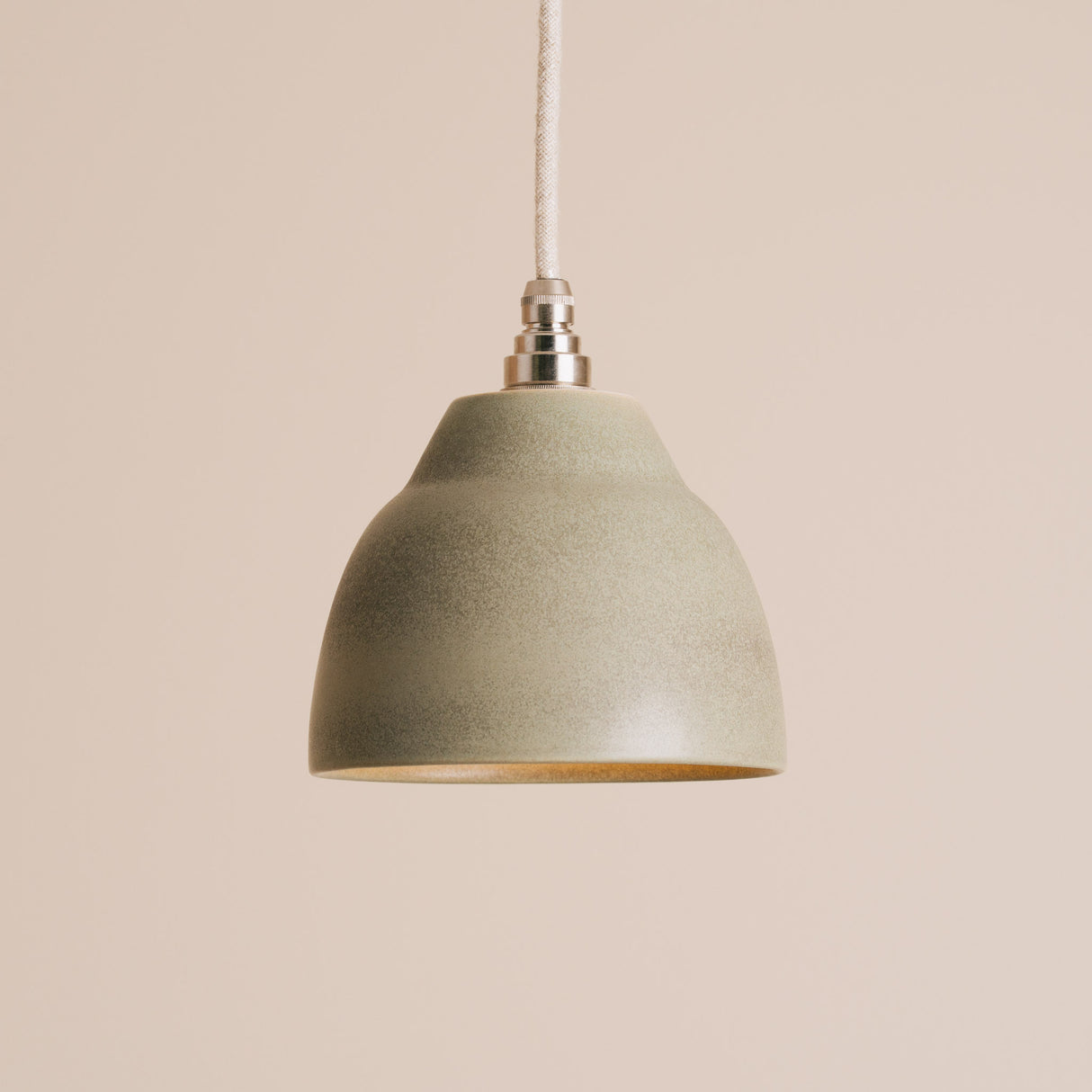 Studio Haran Small Element Pendant Light in Ceramic and Brass/Nickel