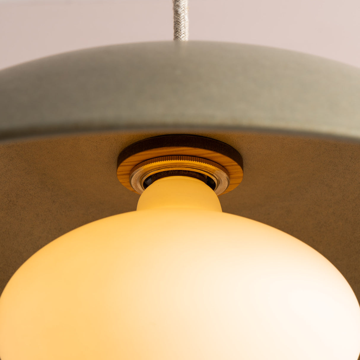 Studio Haran Dusk Pendant Light in Ceramic and Brass/Nickel