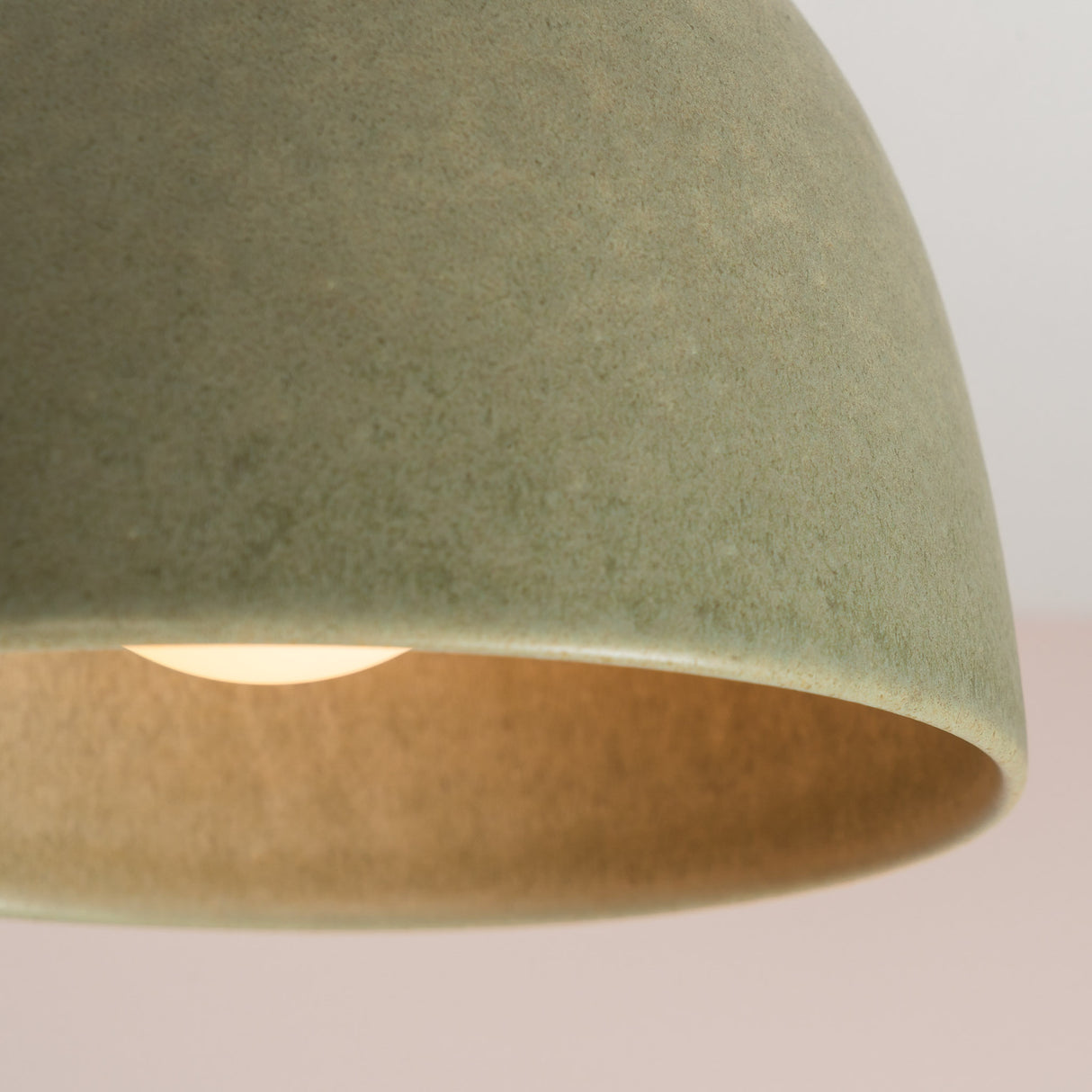 Studio Haran Element Flush Ceiling Light in Ceramic and Oak