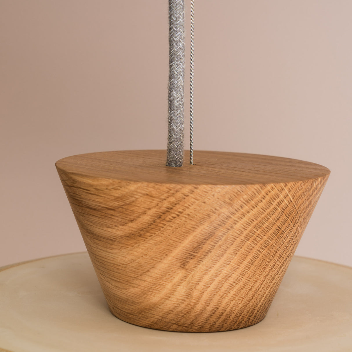 Studio Haran XL Dawn Pendant Light in Ceramic and Oak