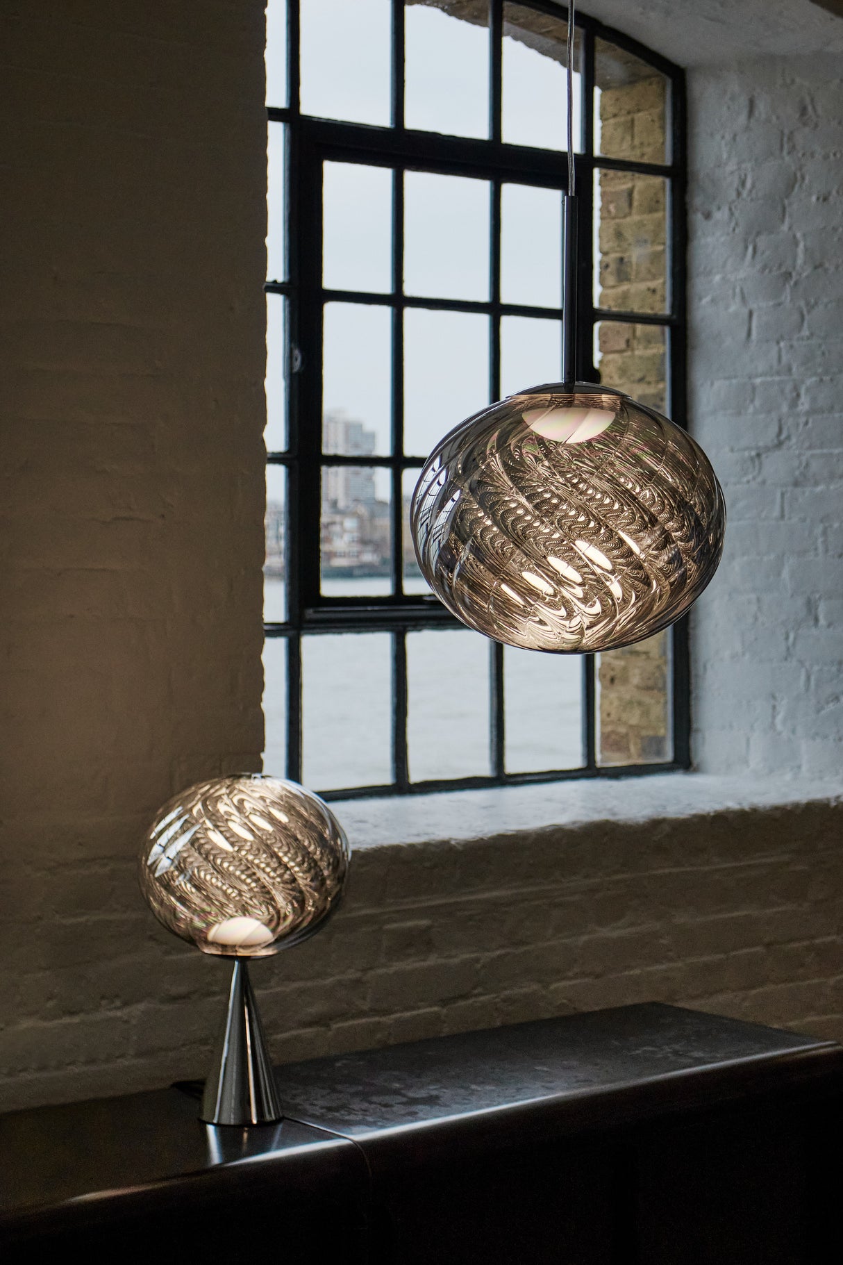 Tom Dixon Whirl Pendant 45cm Silver LED