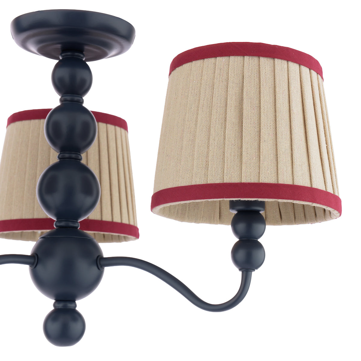 Joules Harewood 3 Light Semi-Flush Matt Blue With Shade