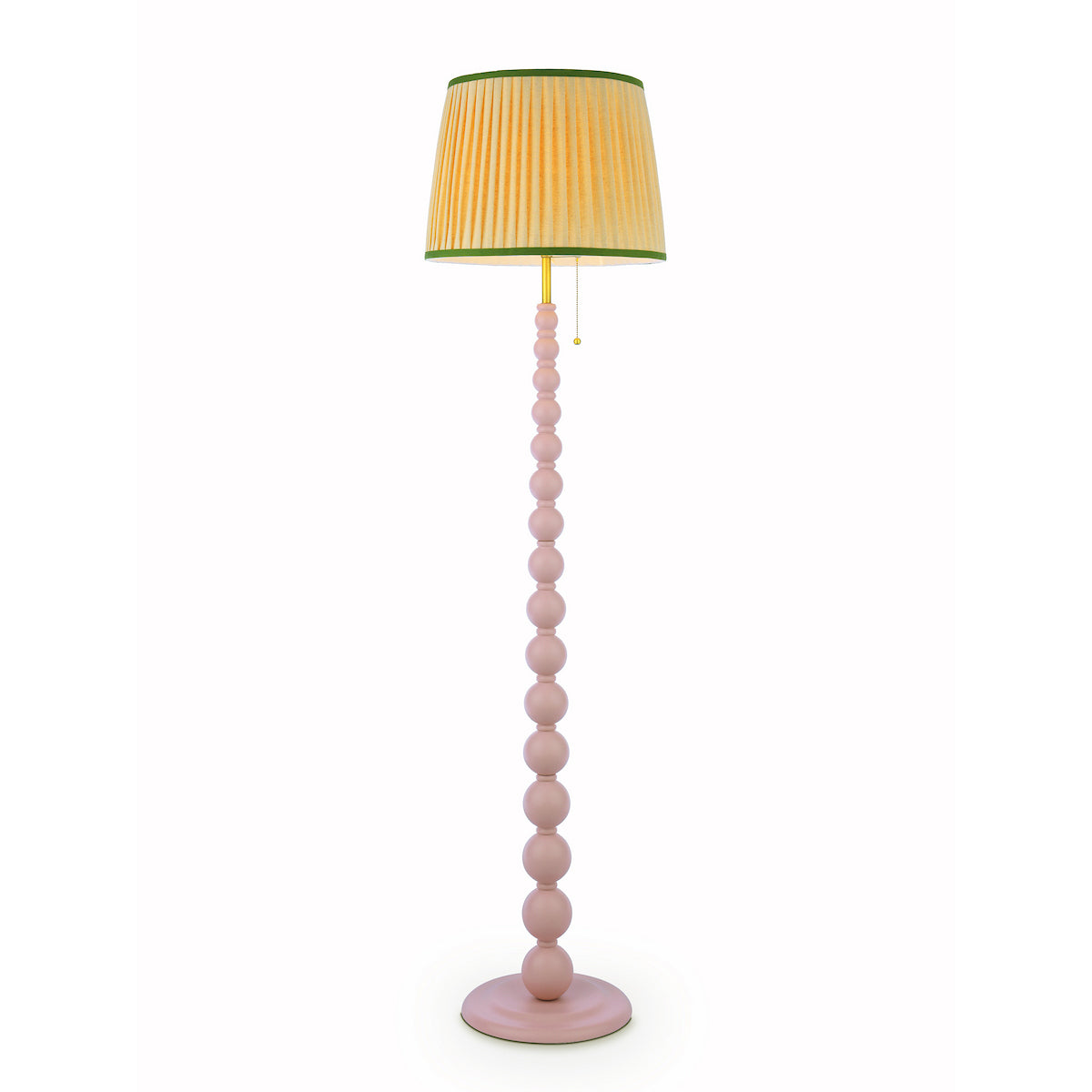 Joules Harewood Floor Lamp Matt Pink With Natural Shade