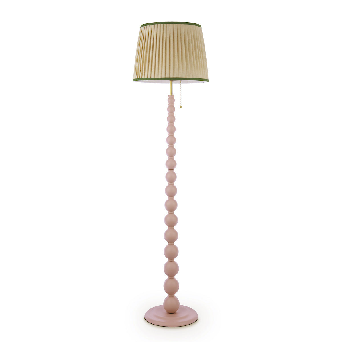 Joules Harewood Floor Lamp Matt Pink With Natural Shade