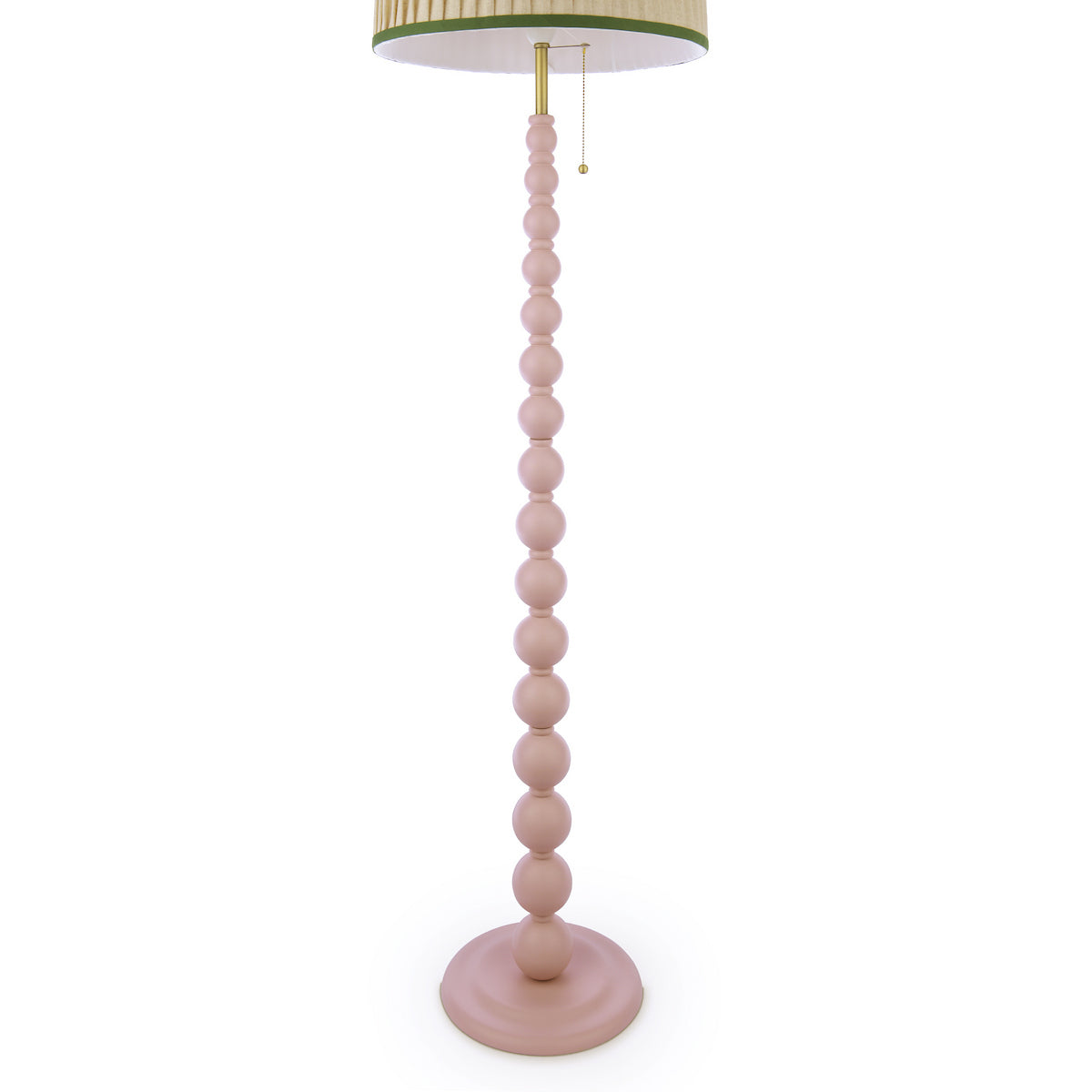 Joules Harewood Floor Lamp Matt Pink With Natural Shade