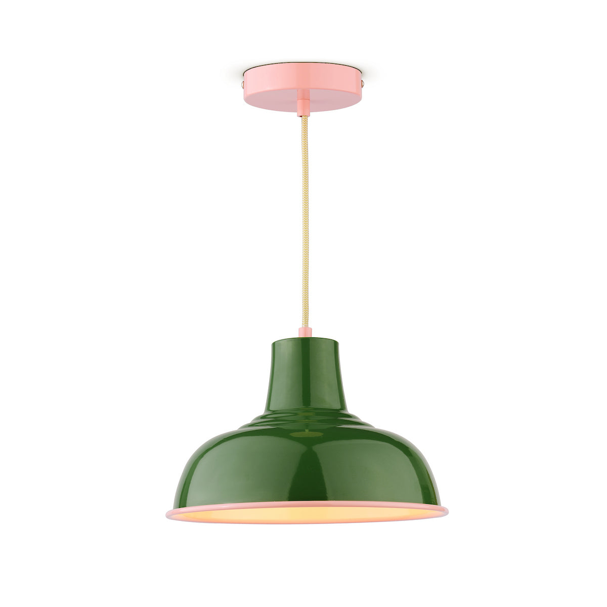 Joules Hatfield Pendant Green and Gloss Pink
