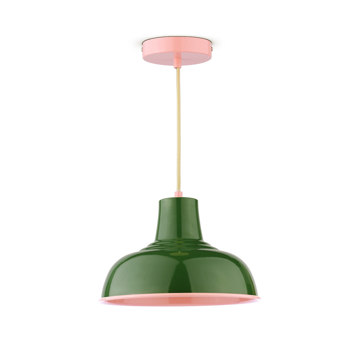 Joules Hatfield Pendant Green and Gloss Pink
