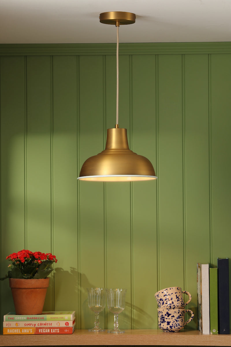 Joules Hatfield Pendant Matt Antique Brass