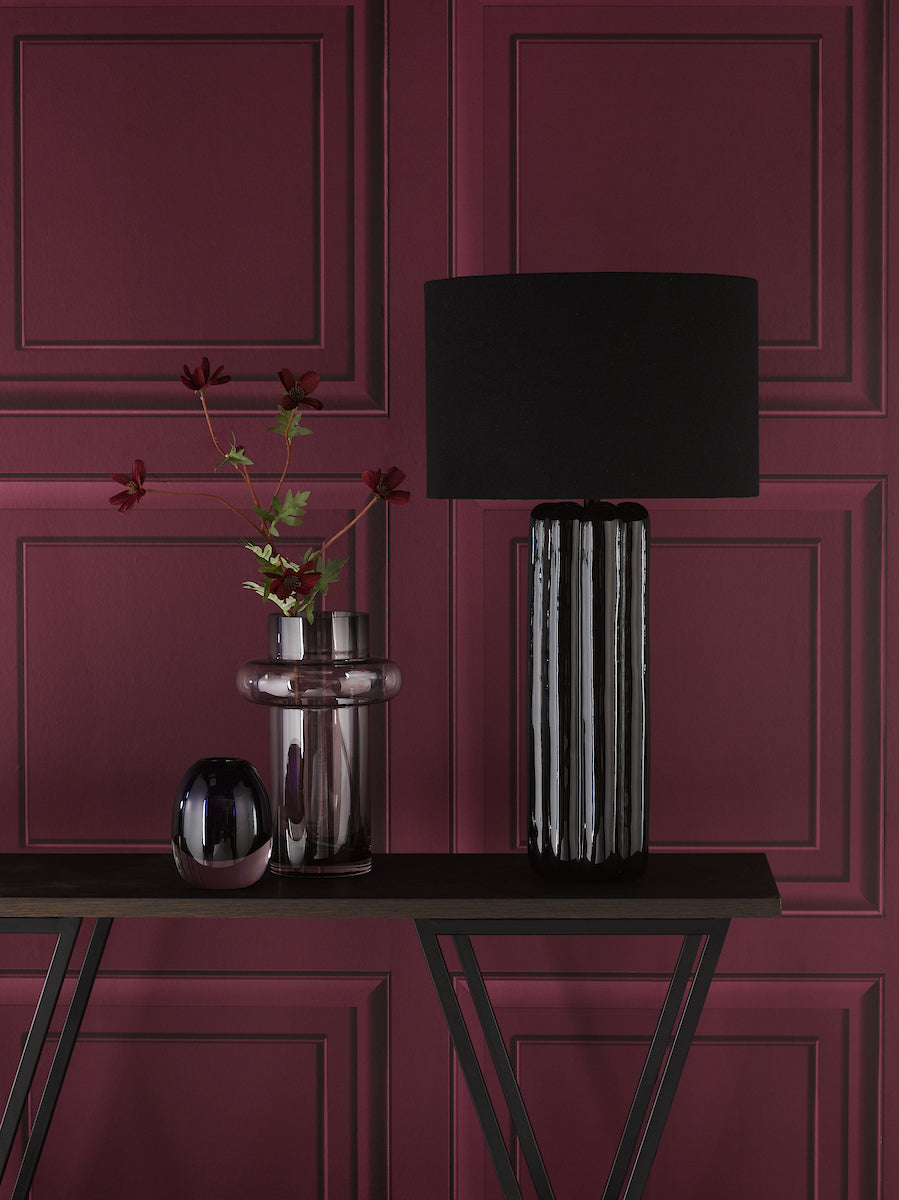 Dar Hebron Table Lamp Black With Shade