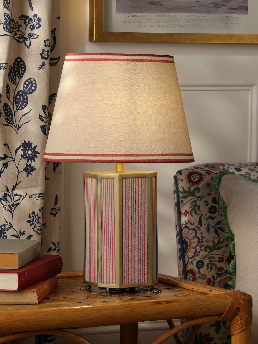 Joules Helmingham Table Lamp Red With Shade