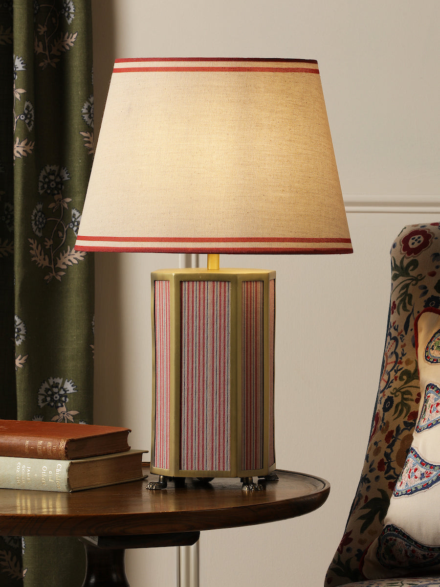 Joules Helmingham Table Lamp Red With Shade
