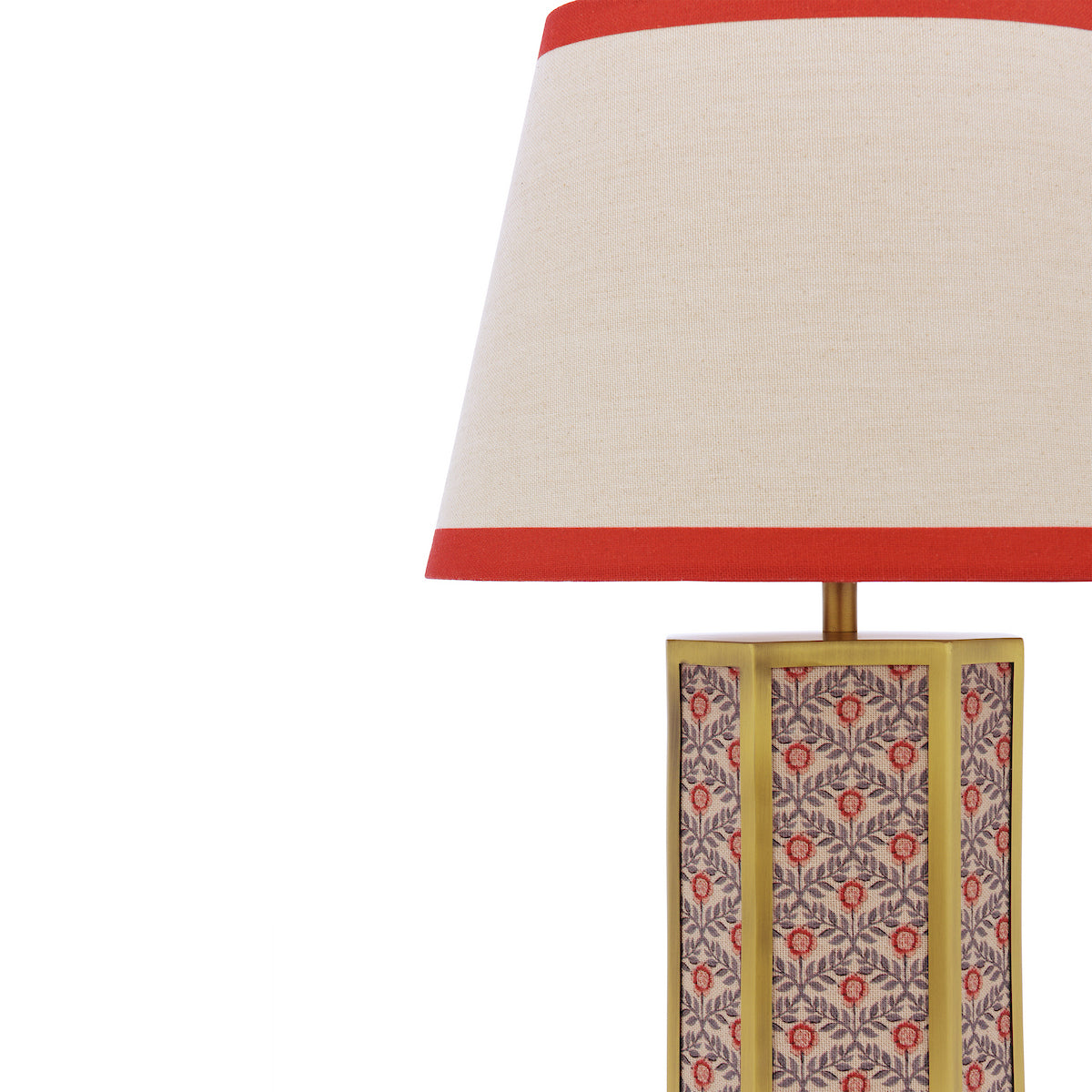 Joules Helmingham Table Lamp Floral Red With Shade