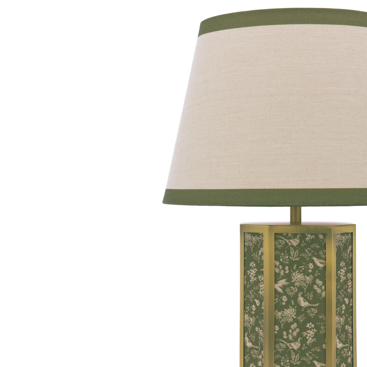 Joules Helmingham Table Lamp Green Birds With Shade