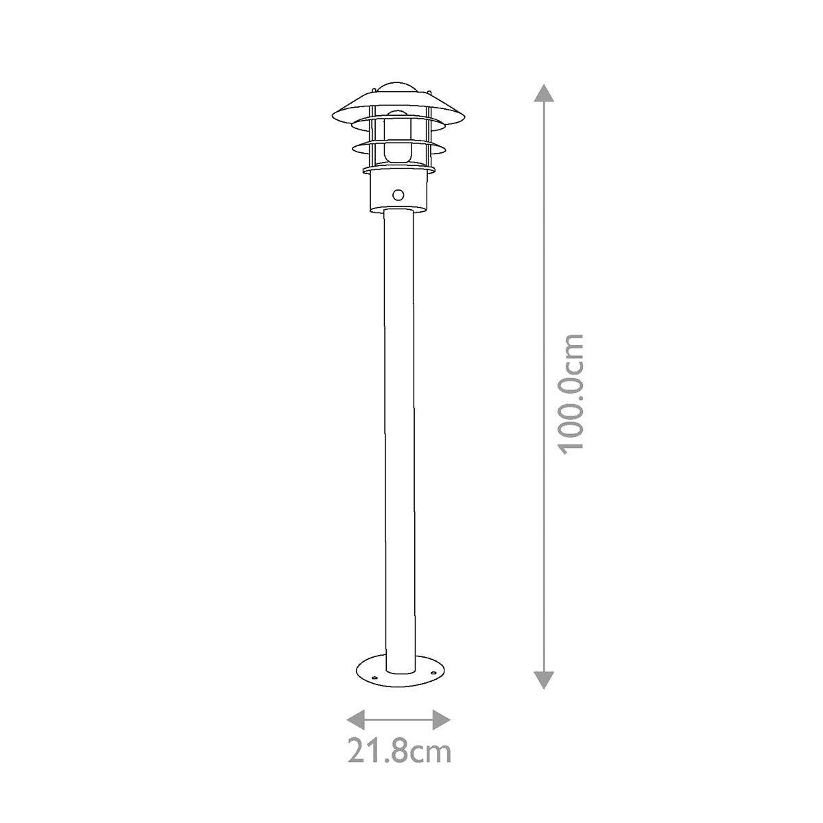Elstead Helsingor 1 Light Bollard Lantern with PIR