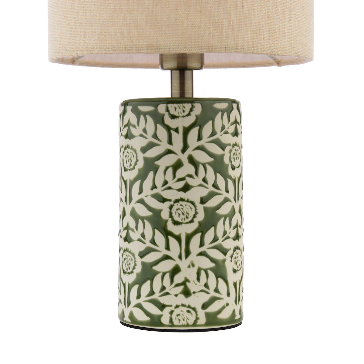 Joules Highclere Twin Pack Table Lamp Green Ceramic With Shade