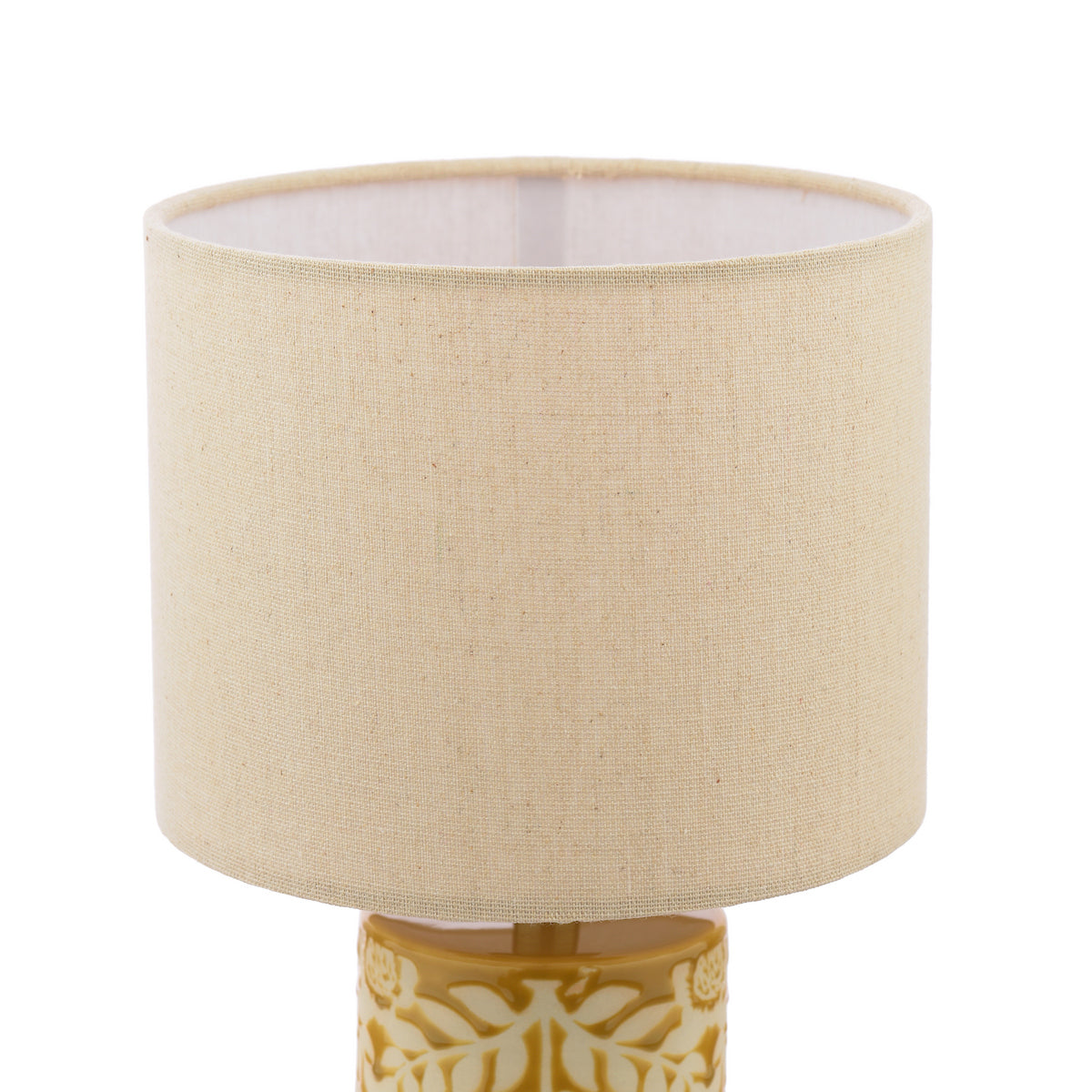 Joules Highclere Twin Pack Table Lamp Yellow Ceramic With Shade