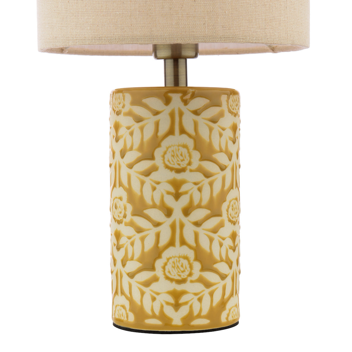 Joules Highclere Twin Pack Table Lamp Yellow Ceramic With Shade