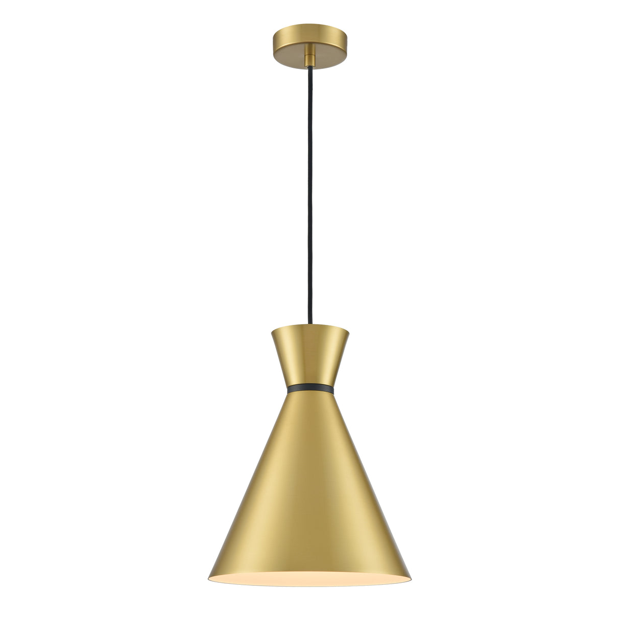 Franklite Happy Conical Pendant Satin Brass