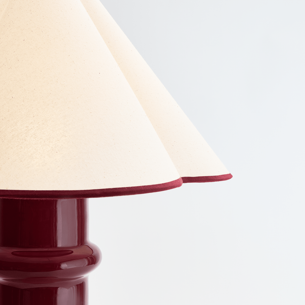 Tala Heath Table Lamp in Port Red with Shade
