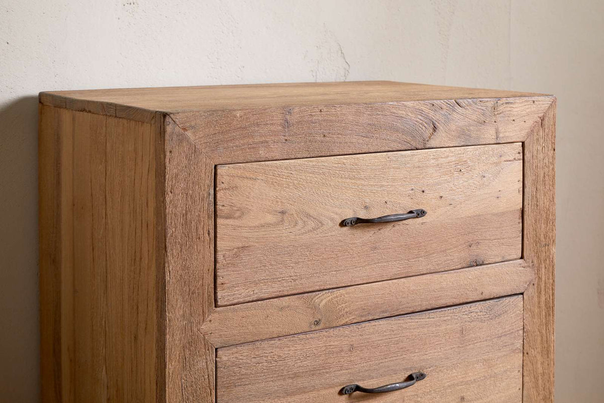 Nkuku Iya Reclaimed Wood Chest of Drawers Natural Small
