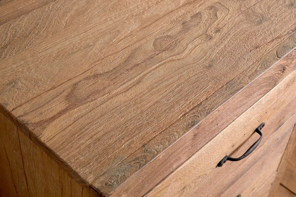 Nkuku Iya Reclaimed Wood Chest of Drawers Natural Small