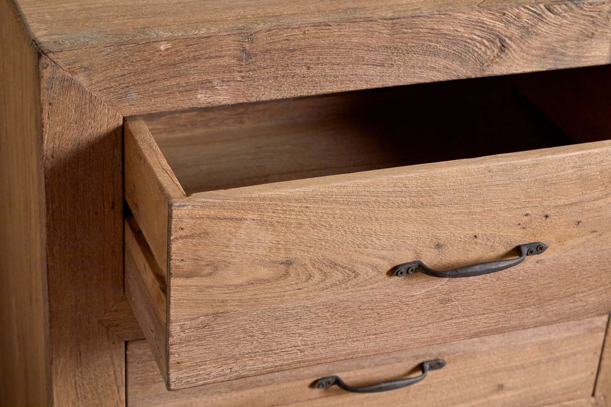 Nkuku Iya Reclaimed Wood Chest of Drawers Natural Small