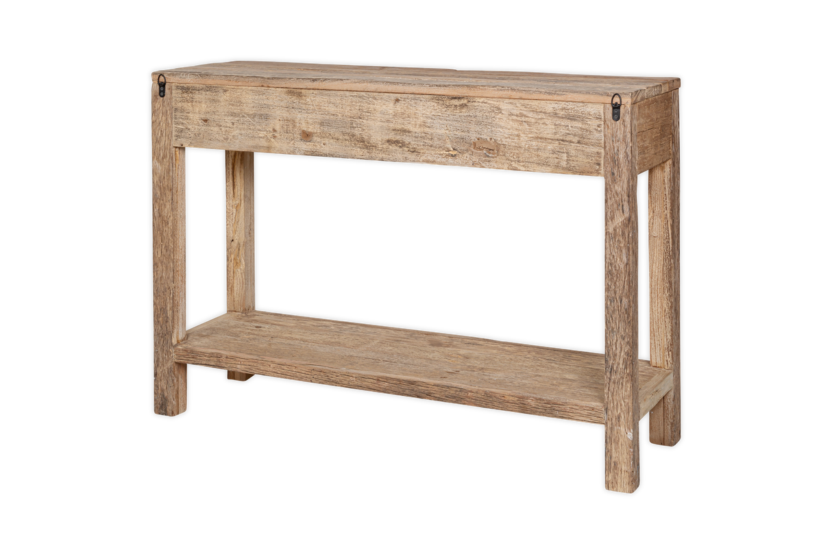 Nkuku Ibo Reclaimed Wood 3 Drawer Console Table Natural