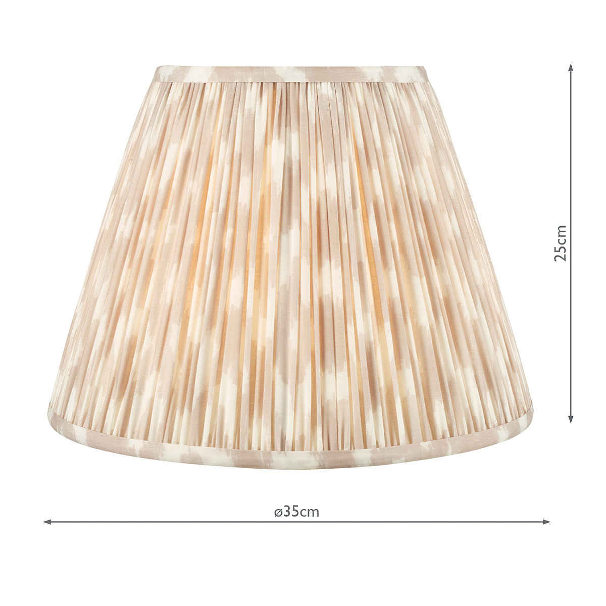 Dar Ikat Taupe Cotton Empire Shade 35cm