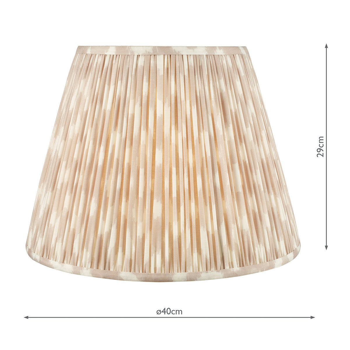 Dar Ikat Taupe Cotton Empire Shade 40cm