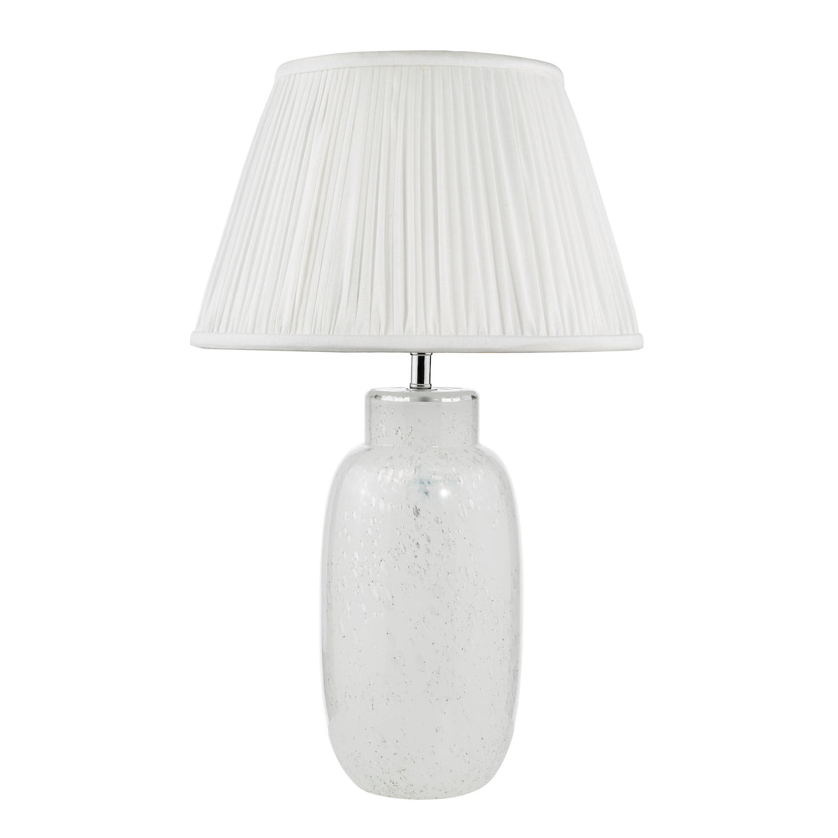 Dar Ileana Table Lamp White Glass Base Only