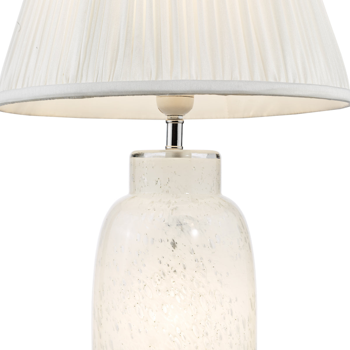 Dar Ileana Table Lamp White Glass Base Only