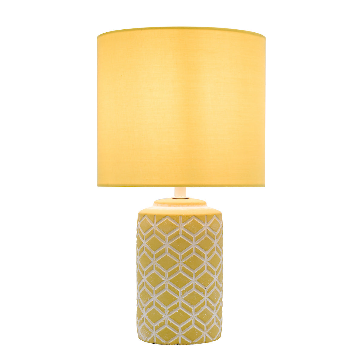 Dar Ilona Ceramic Table Lamp Yellow With Shade