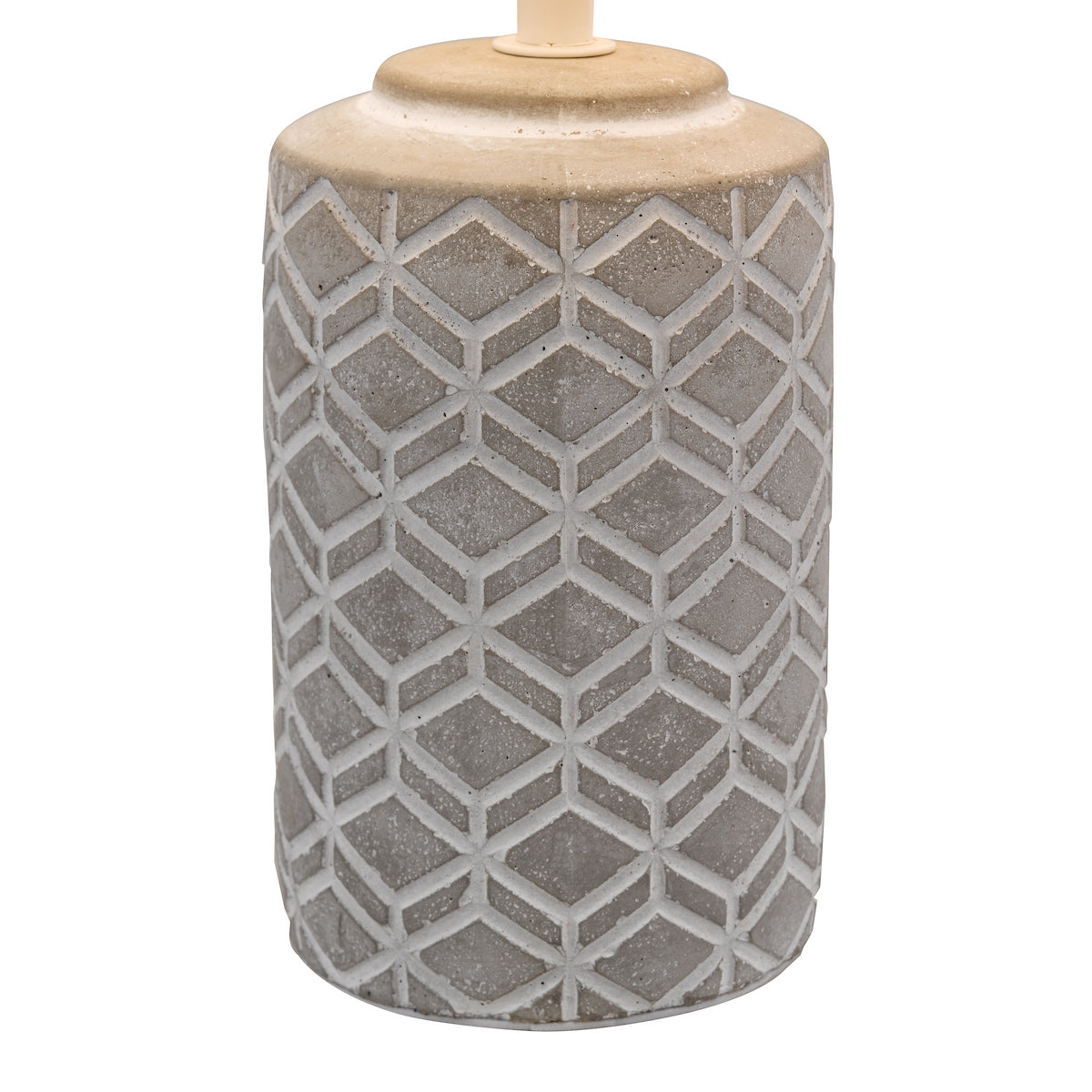 Dar Ilona Ceramic Table Lamp Grey With Shade
