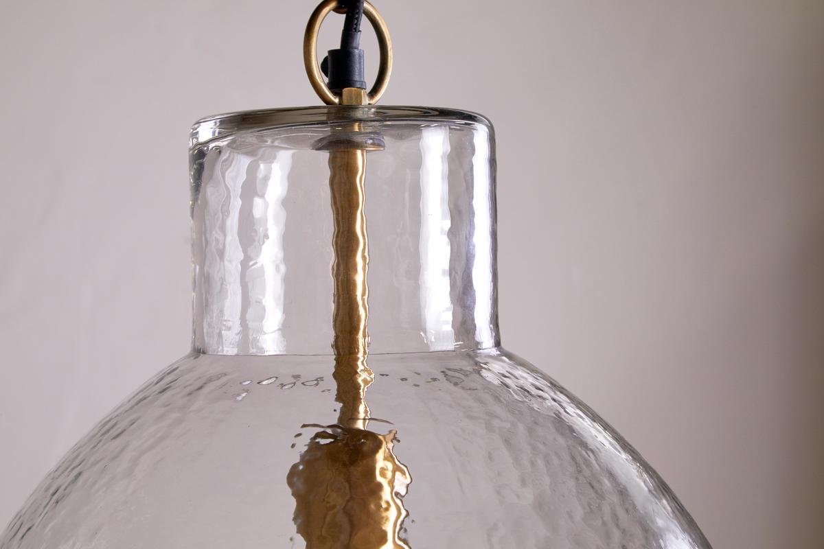 Nkuku Inayah Recycled Glass Pendant Clear